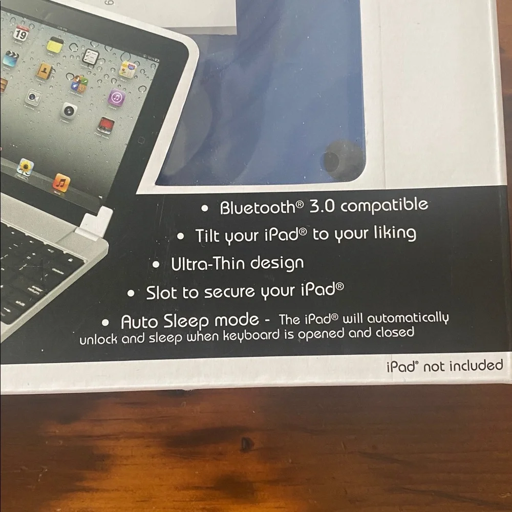NIB Ultra thin Bluetooth keyboard wireless IPAD NWT